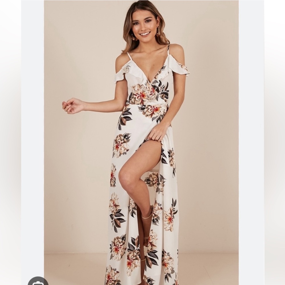NWOT ShowPo You Like Me Too Much Dress - White Floral